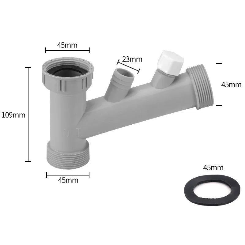 Y-Shape Sink Drain Adapter | Overflow Tube Hose Connector