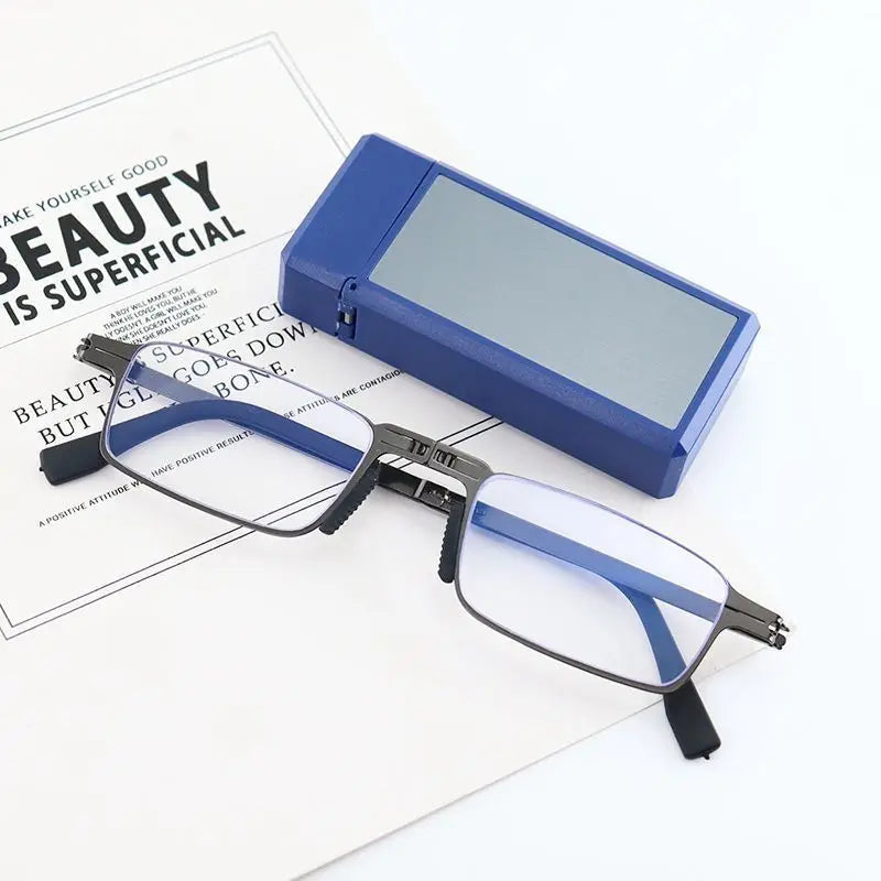 Ultra Lightweight Foldable Reading Glasses with Blue Light Pocket and Fashionable Reading Glass Peaceful Pleasures Health and Wellness