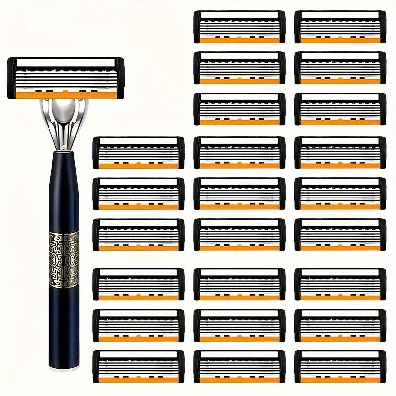 6-Blade Classic Safety Razor – Men's & Women's Manual Shaver
