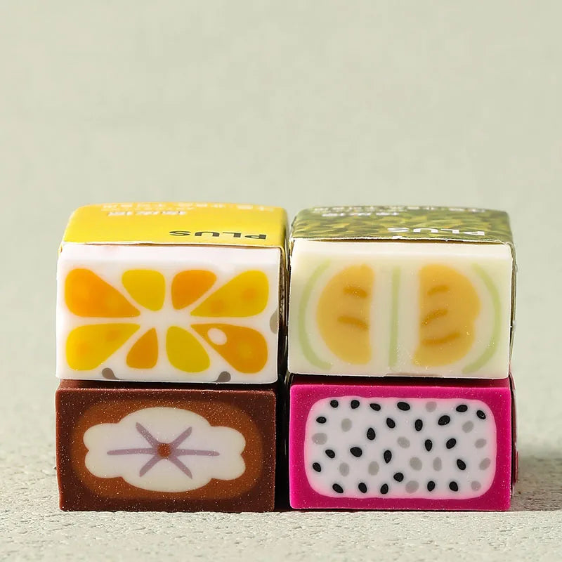 Japan Fruit Eraser Cute Watermelon Banana Kiwi Orange Kawaii Stationery Pomelo Durian Dragon Fruit Bamboo Vegetable Peaceful Pleasures Health and Wellness