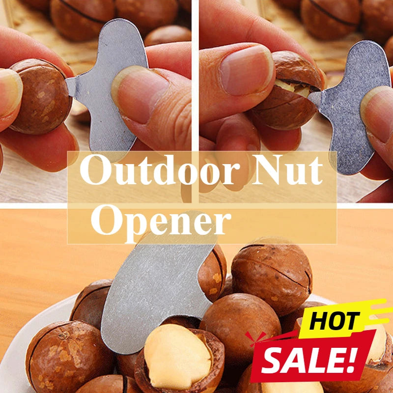 Stainless Steel Nut Sheller | Portable Macadamia Walnut Opener Nut Cracker Tool Peaceful Pleasures Health and Wellness