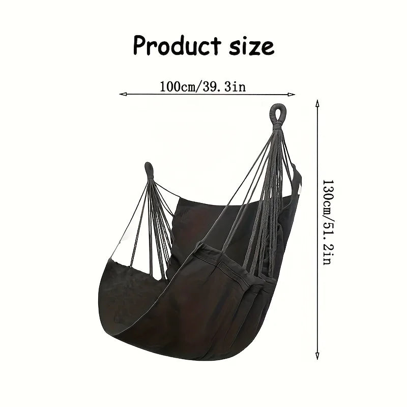 Fabric Hammock Chair Swing | Tie Ropes & Storage Bag Included