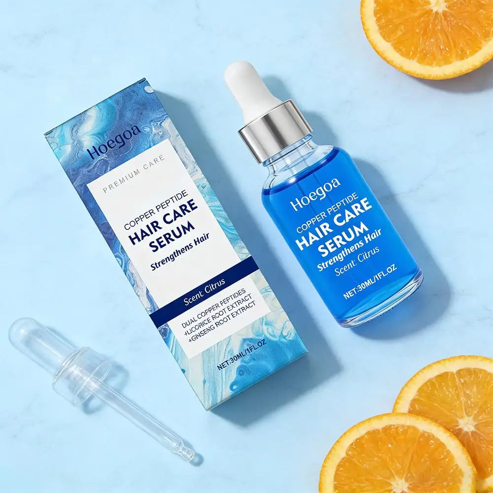 Hair Care Serum Blue Copper Peptide Serum Treatment Damaged Hair Repair Copper Peptide Hair Scalp Care Essence Products Peaceful Pleasures Health and Wellness