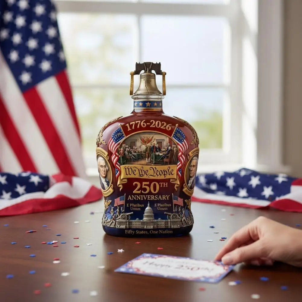 Patriotic Whiskey Decanter High Quality 250TH Anniversary Whisky Bottle Exquisite Embossed Craftsmanship Decoration Wine Bottle Peaceful Pleasures Health and Wellness