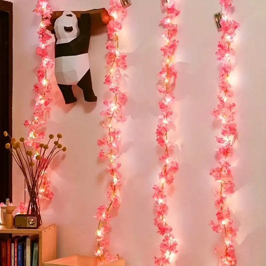 Cherry Blossom Vine String Lights – Battery Fairy Lights Décor Fairy String Lights Peaceful Pleasures Health and Wellness