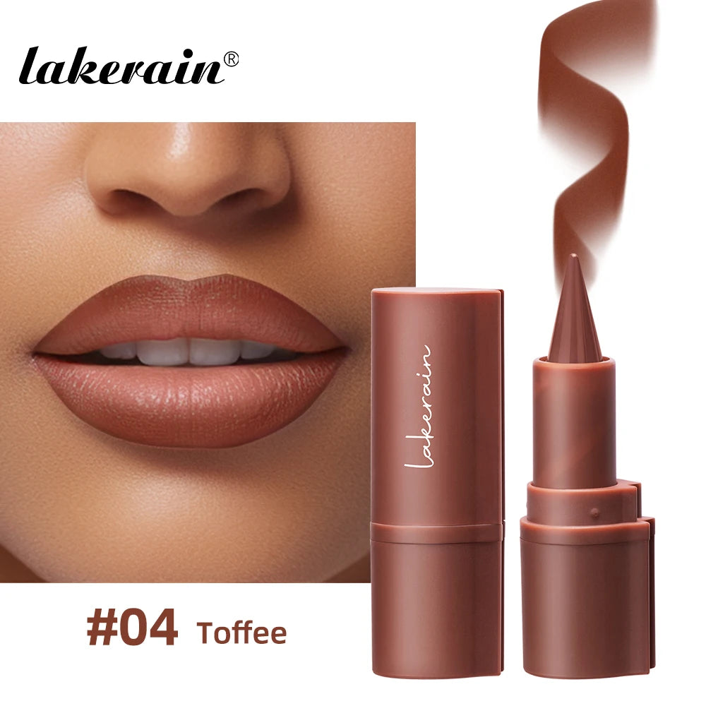 2 IN 1 Lip Liner & Lipstick Gradient Lip Liner Red Brown Lipsticks Pencil Lasting Waterproof Lip Stick Sexy Women Lip Cosmetics Peaceful Pleasures Health and Wellness Toffee