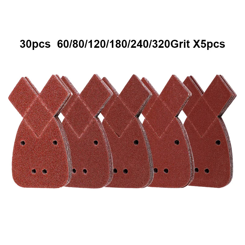 10 Mouse Sanding Sheets Sandpaper Sander Grit 60 320 Grits Fit Black
