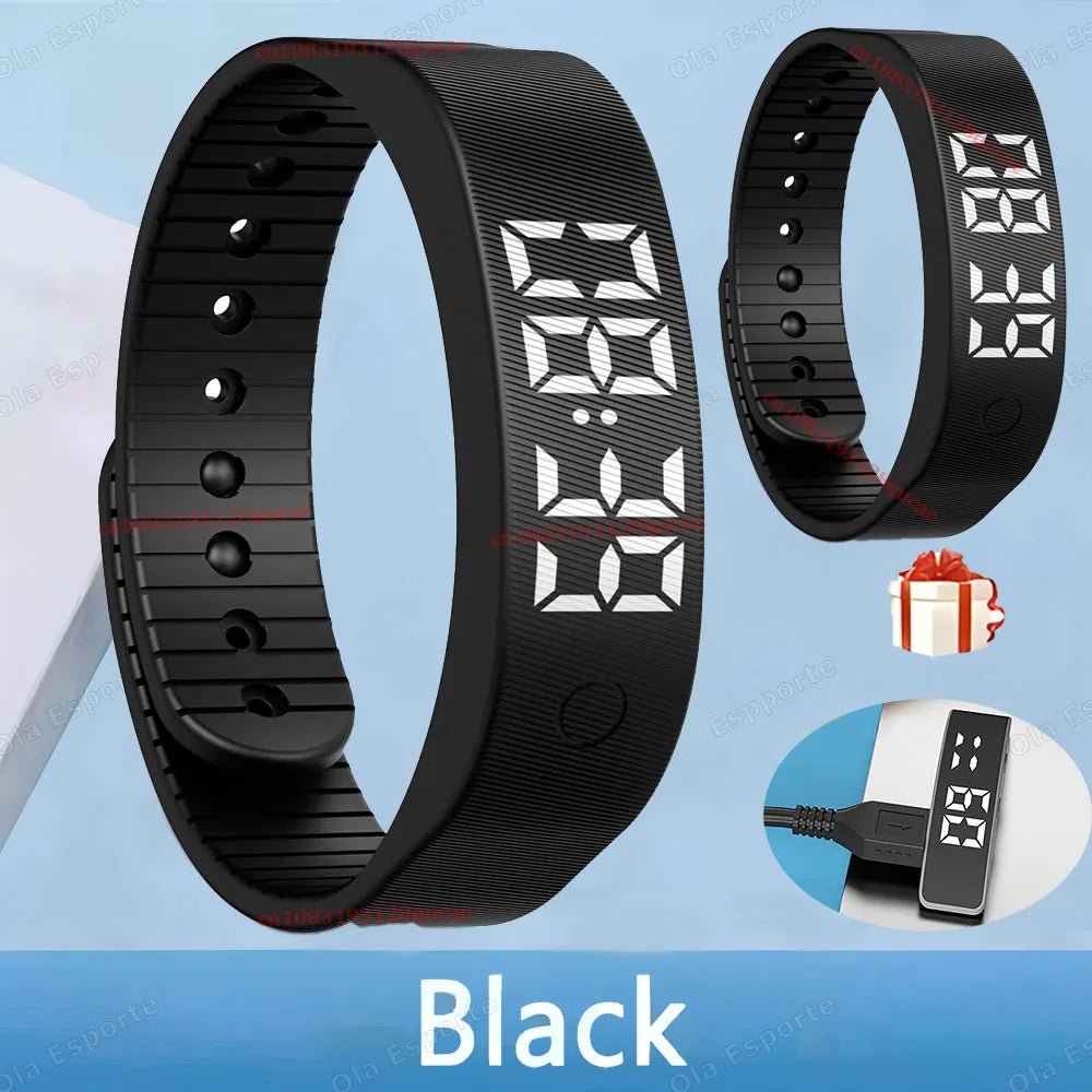 LED Alarm Bracelet – Pedometer, Sleep Tracker & Vibrating Alert