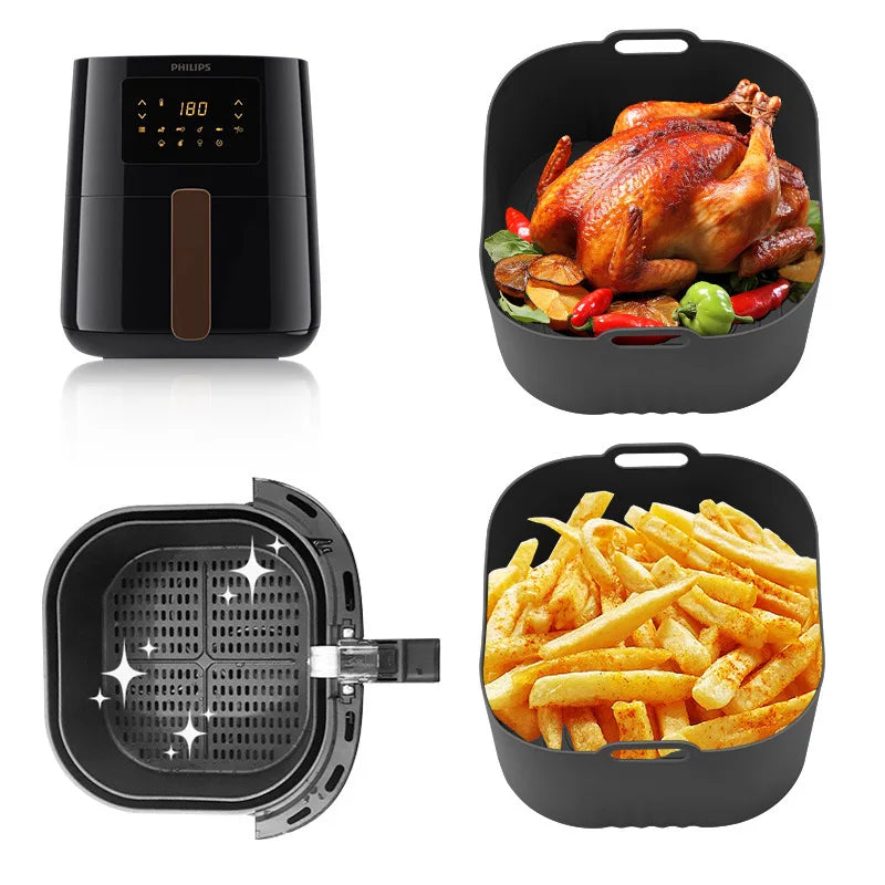 Non-Stick Silicone Air Fryer Mat – Reusable Heat-Resistant Liner