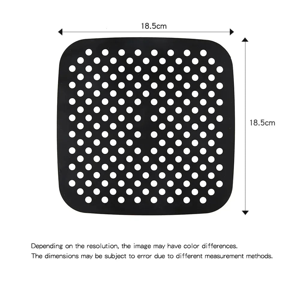 Baking Tray Reposteria Air Fryer Stanles Cup Kitchen Utensils Pan Tool Accessories Pastry Silicone Pad Kitchenware Non-stick Bar Peaceful Pleasures Health and Wellness B- Black-18.5cm