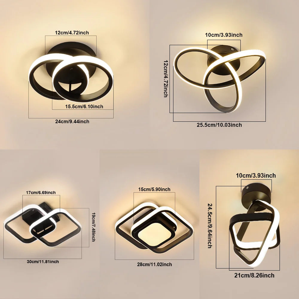 RUNTOIN Modern LED Ceiling Light | Corridor & Bedroom Lamp