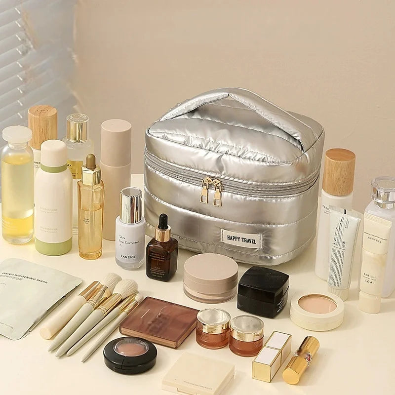 Large Waterproof Travel Makeup Bag & Cosmetic Organizer