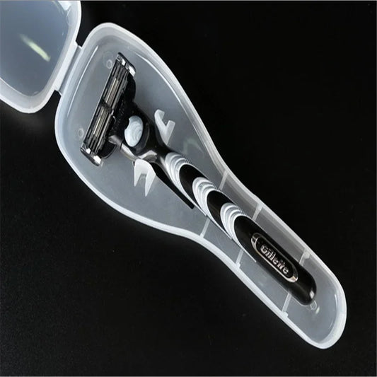 Transparent Razor Travel Case – Dustproof Cartridge Storage Box Razor Storage Case Peaceful Pleasures Health and Wellness 1pcs