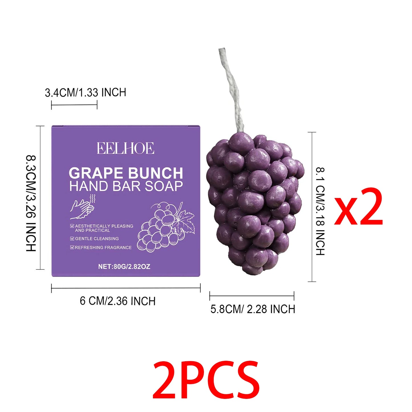 Grape Bunch Handmade Soap – Hydrating & Gentle Cleansing Bar
