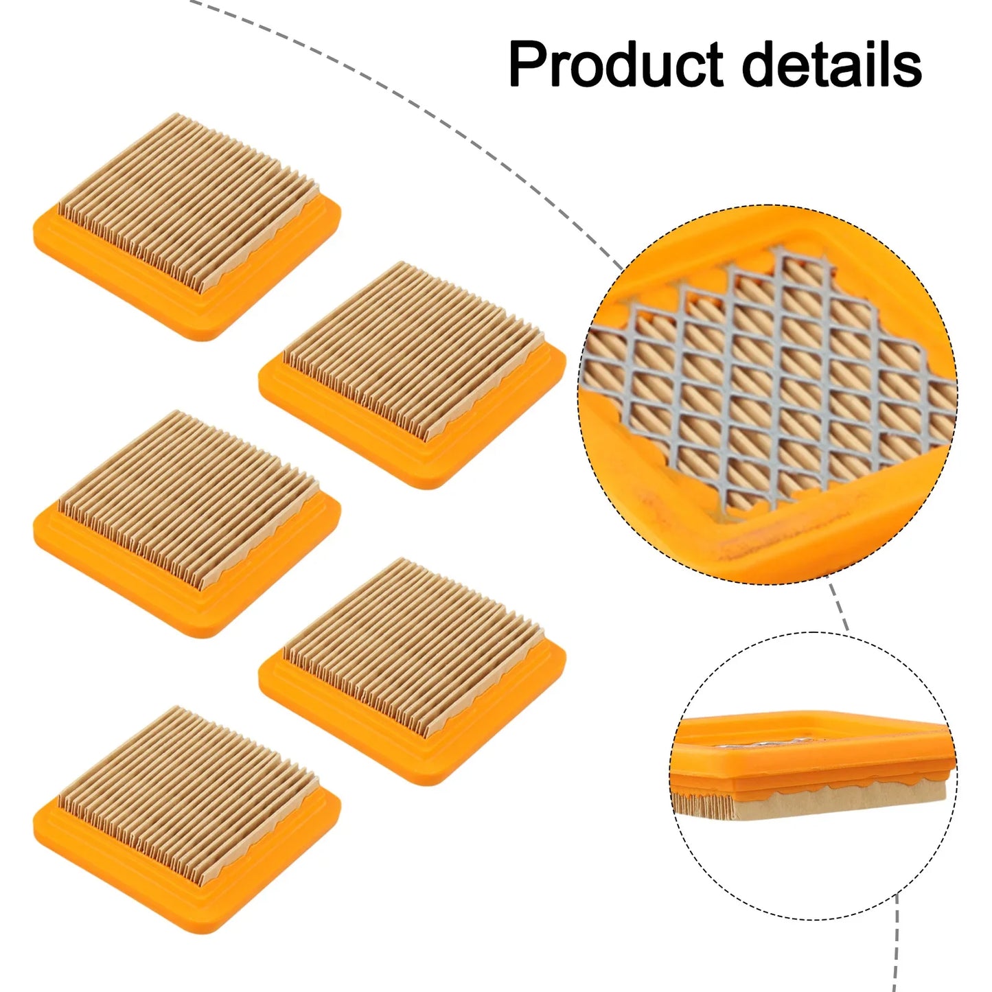 5-Pack Air Filter for Honda GX50 47.9CC 4-Stroke Engine