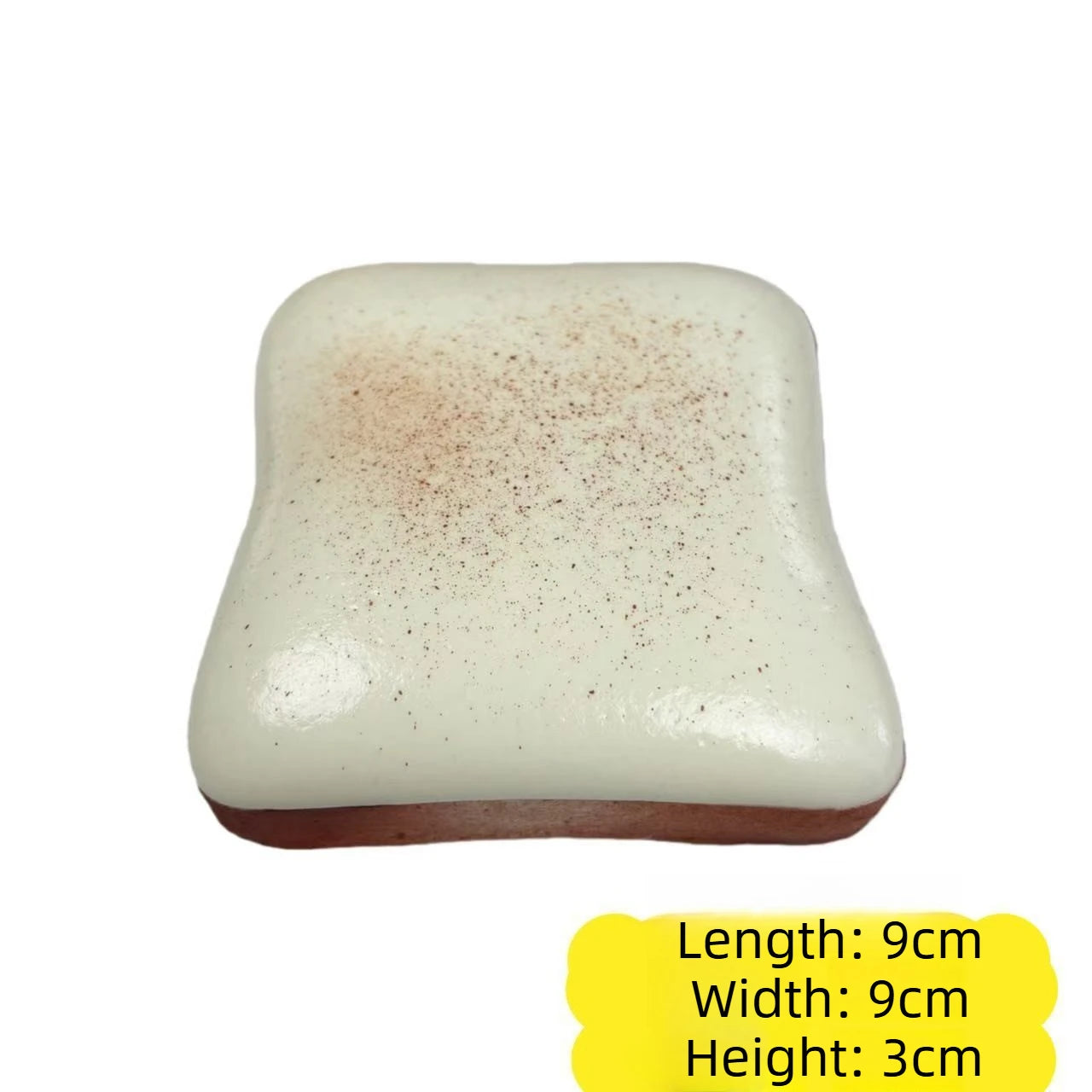 Cream Toast Squishy Stress Relief Toy – Slow Rebound Silicone