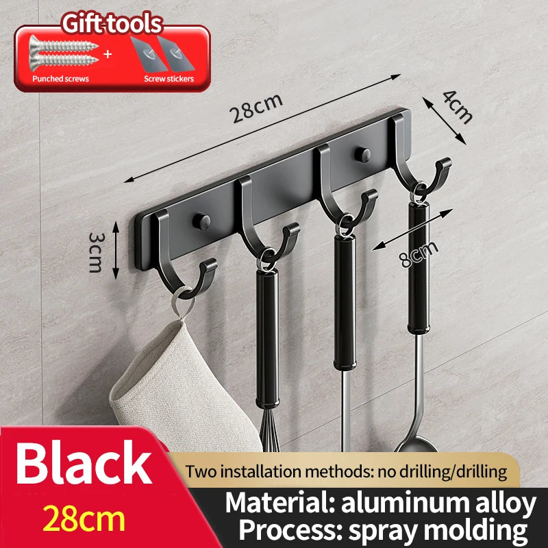 No-Drill Coat & Robe Hook | Aluminum Wall Hanger Organizer
