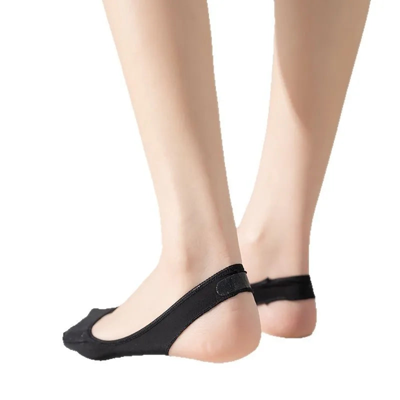 Women's Invisible Boat Socks | Non-Slip Ice Silk for High Heels