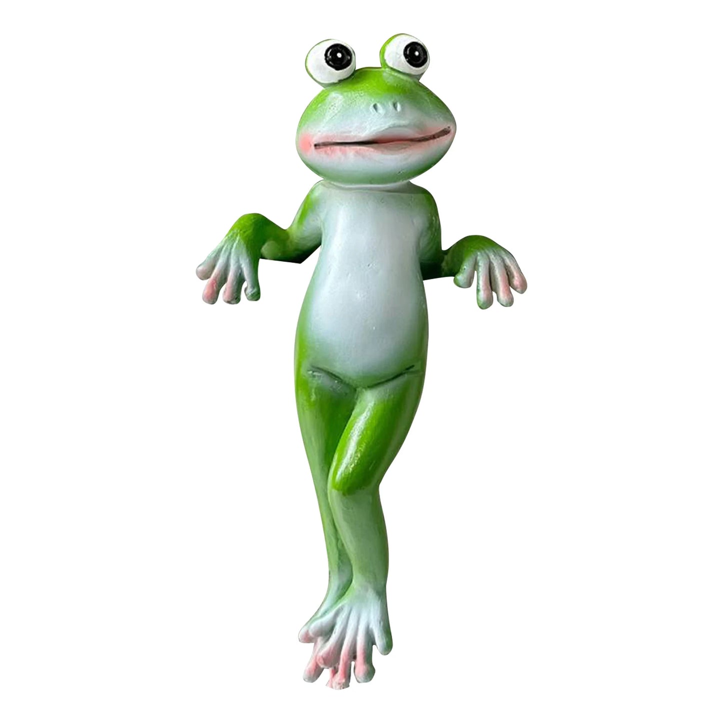 Climbing Frog Figurine Flower Pot Hugger | Resin Garden Statue