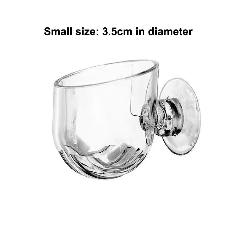 Acrylic Aquarium Plant Cup & Fish Feeding Container | Suction