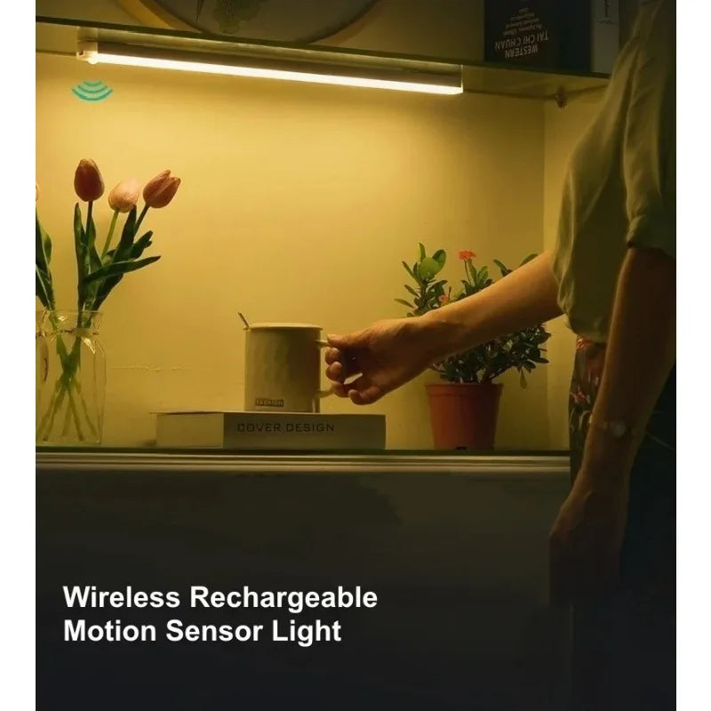 Motion Sensor LED Night Light – USB Rechargeable Cabinet Light