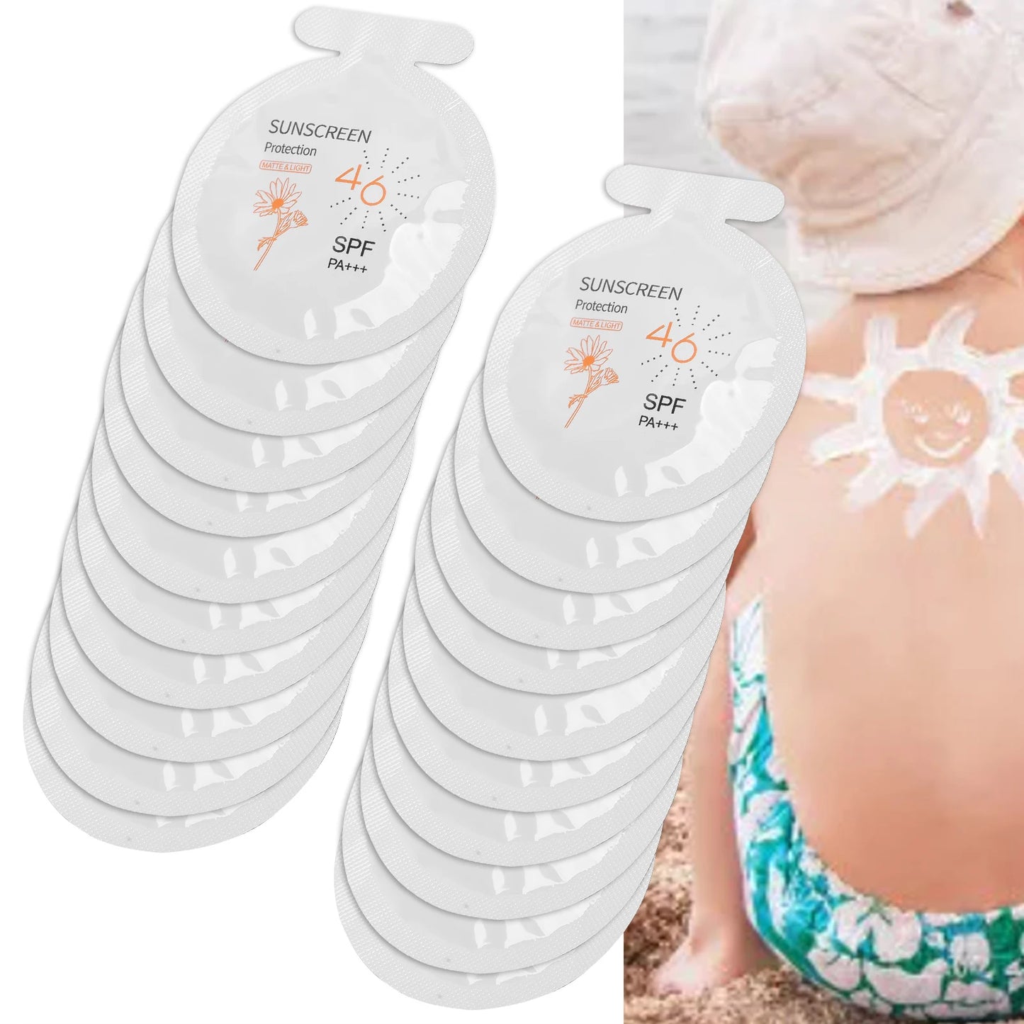 3ml Sunscreen Travel Moisturizing SPF46 Protection Peaceful Pleasures Health and Wellness