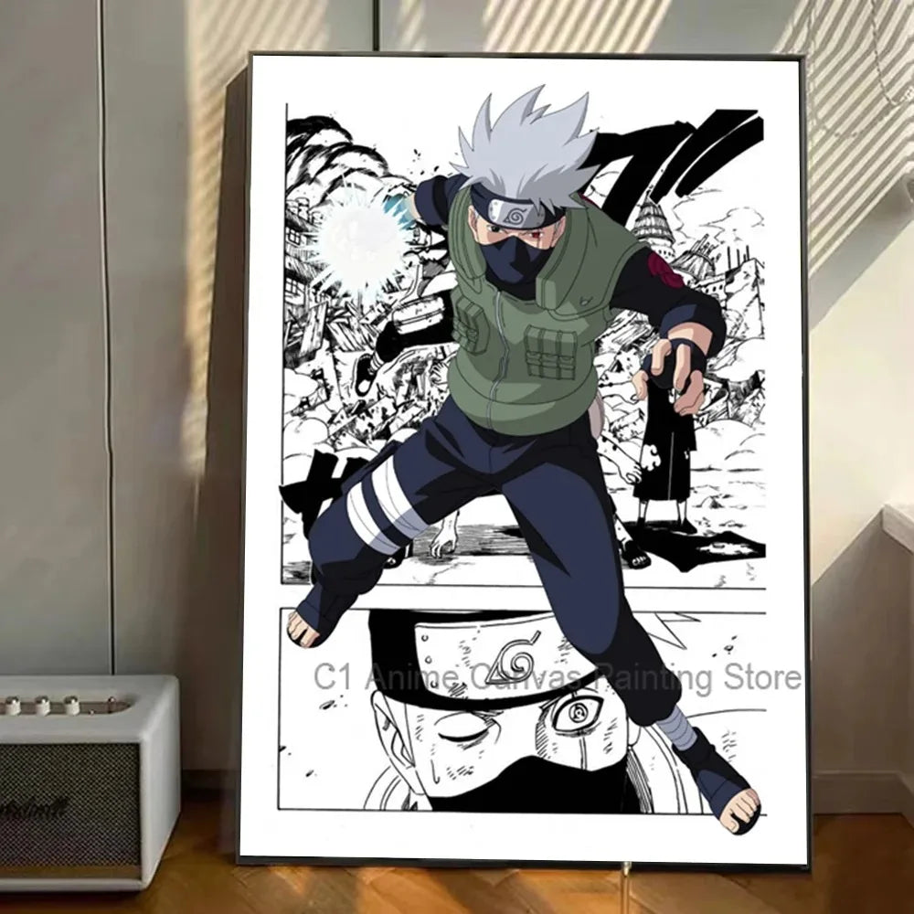 Japanese N-naruto Anime Poster Canvas Art Wall Murals Decor Game Room Decor Gifts Kawaii HD Painting Cat Cars Peaceful Pleasures Health and Wellness C1-80-5 50x70cm