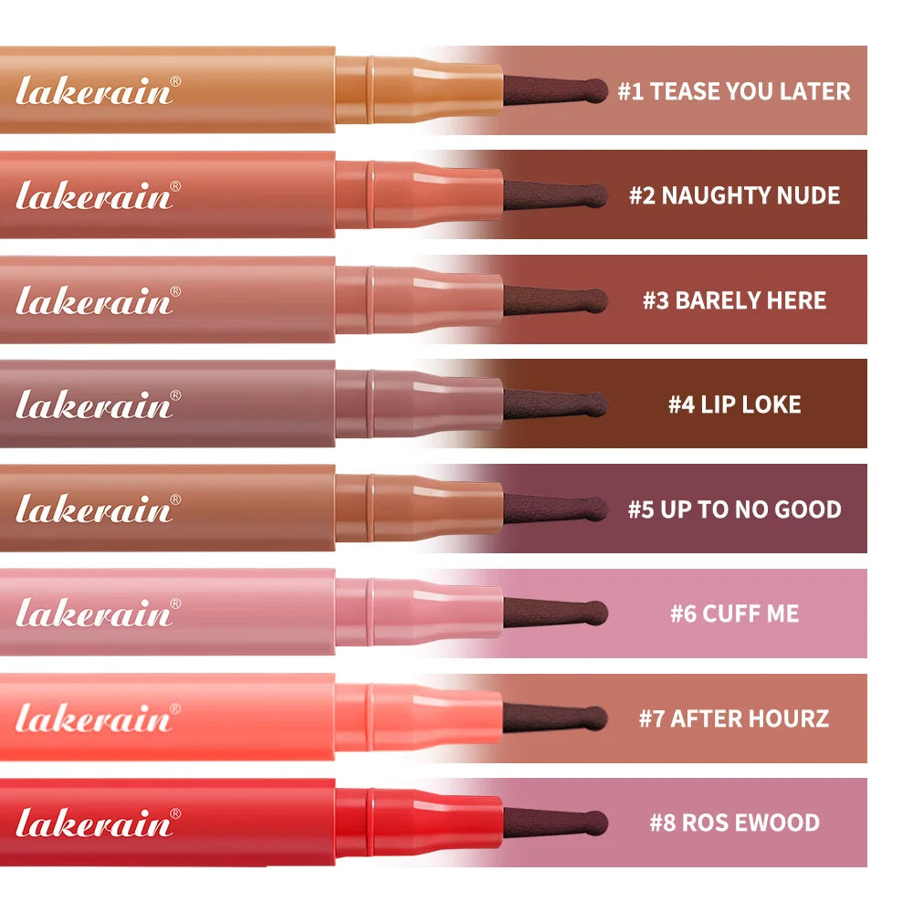 Waterproof Lip Liner Stain Lip Lingerie Long Lasting 8 Colors Transfer Proof Smudge Resistant Color No Bleed Formula Cosmetics Peaceful Pleasures Health and Wellness
