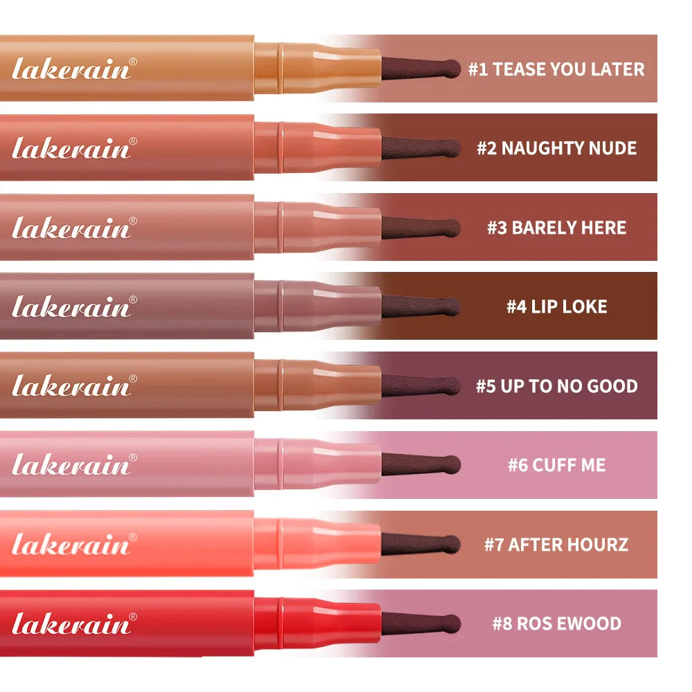 Lakerain Lip Lingerie Felt-Tip Lip Liner – 8 Waterproof Shades
