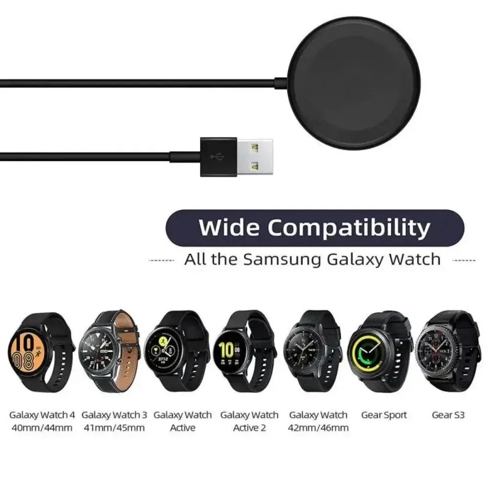 Wireless Watch Charger Compatible For Samsung Galaxy Watch 5 Pro 5/4/3 Active 2/1Gear Sport/S3 Portable Charging Dock Station Peaceful Pleasures Health and Wellness