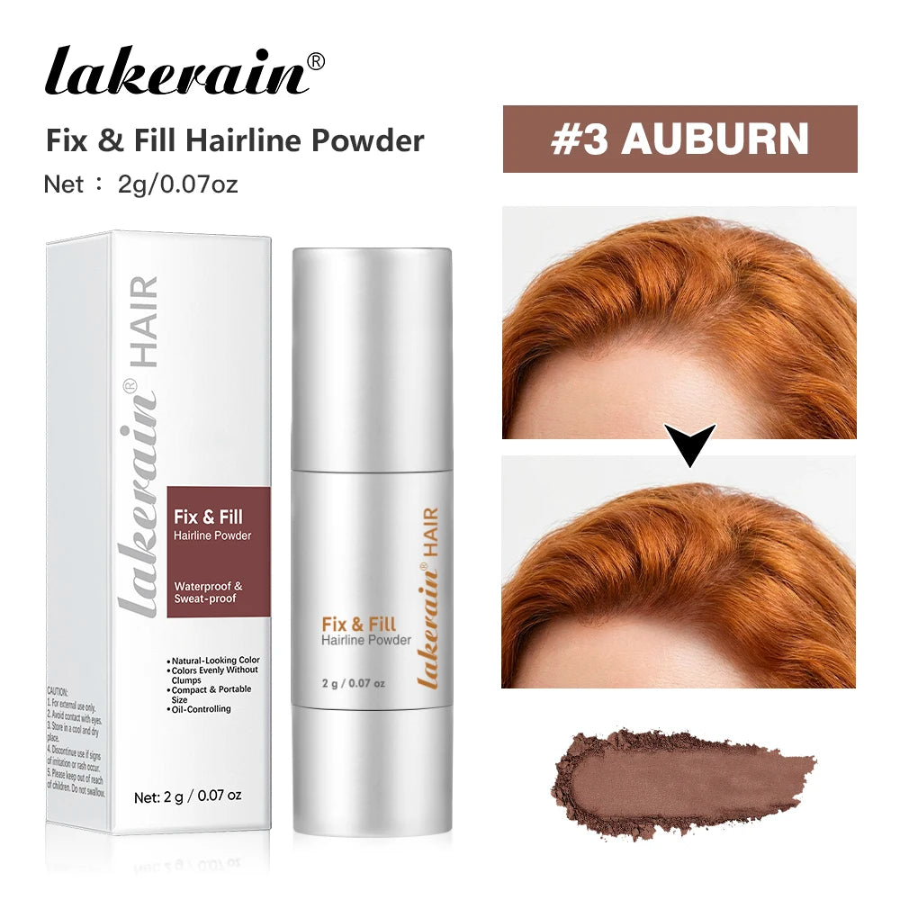 Waterproof Hairline Powder Long Lasting Shadow Filling Forehead Hair Gaps Sweat-proof Fine Powder Natural Color Hairline Makeup Peaceful Pleasures Health and Wellness 3AUBURN