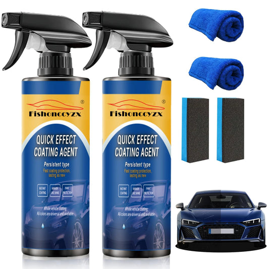 500ML Car Coating Spray Quick Effect Coating Agent Coat Car Wax Car Scratch Wax Coating Spray Oil Film Emulsion Glass Cleaner Peaceful Pleasures Health and Wellness