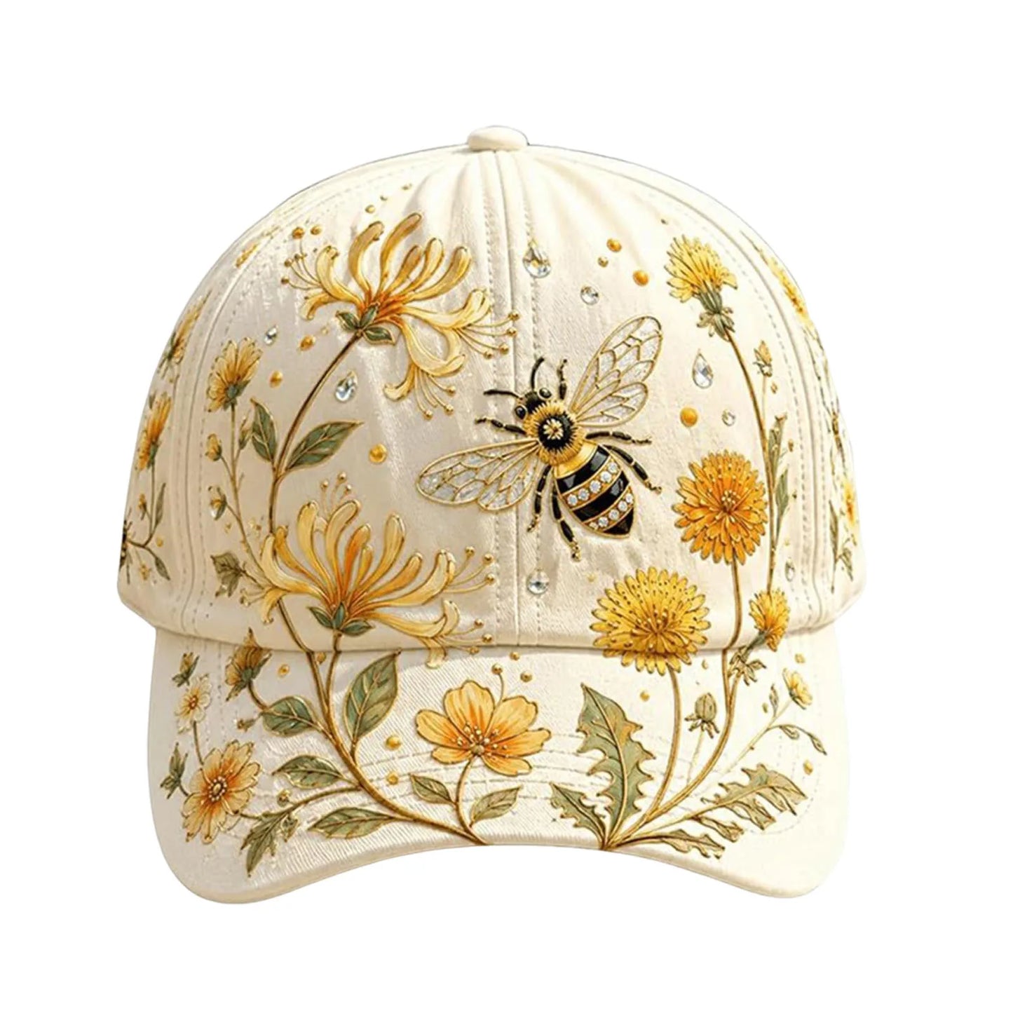 Garden Morning Baseball Cap Adjustable Baseball Hat Lightweight Breathable Casual Sun Hat for Summer Travel Outdoor Sports Peaceful Pleasures Health and Wellness WHITE