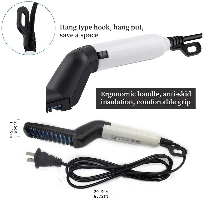 VamsLuna Electric Beard Straightener Brush for Men | Heat Comb