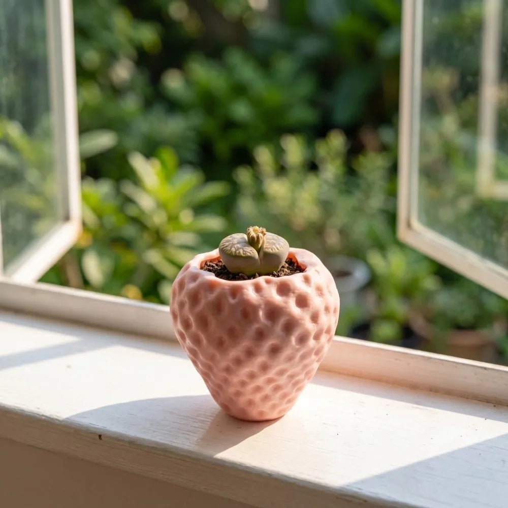 Strawberry Flower Pot – Cute Desktop Planter & Storage Box