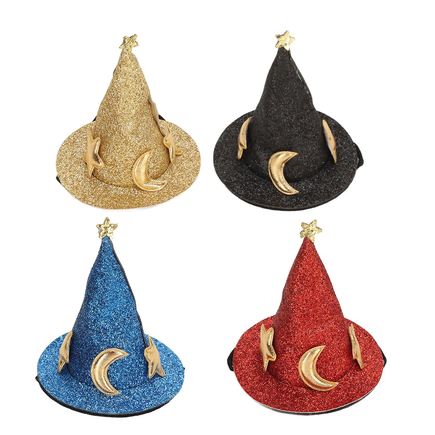 Hamster Hat Moon Star Pattern Hook and Loop Small Animal Top Hat Photo Prop Adjustable Chin Strap for Rabbits for Chinchillas Peaceful Pleasures Health and Wellness