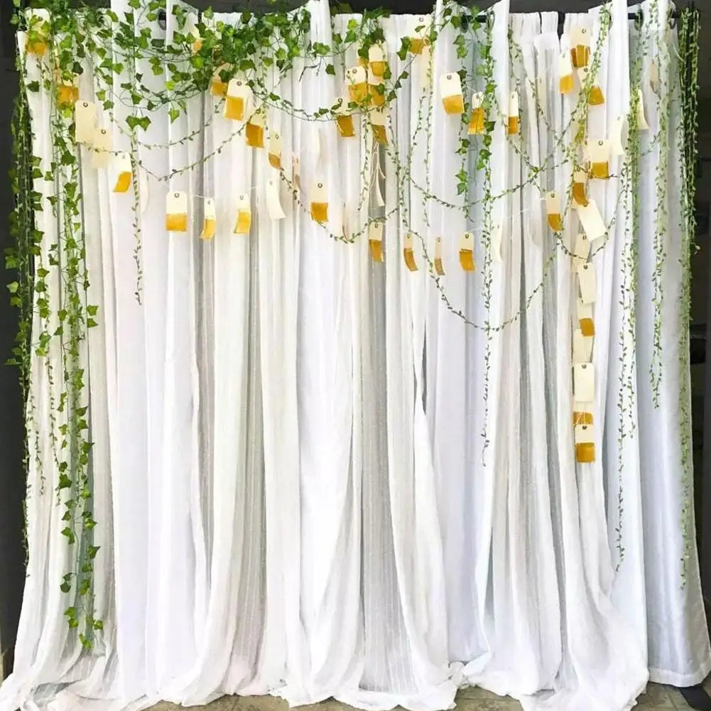 Silk Artificial Green Leaf Vine for Wedding, Wreath & Crafts