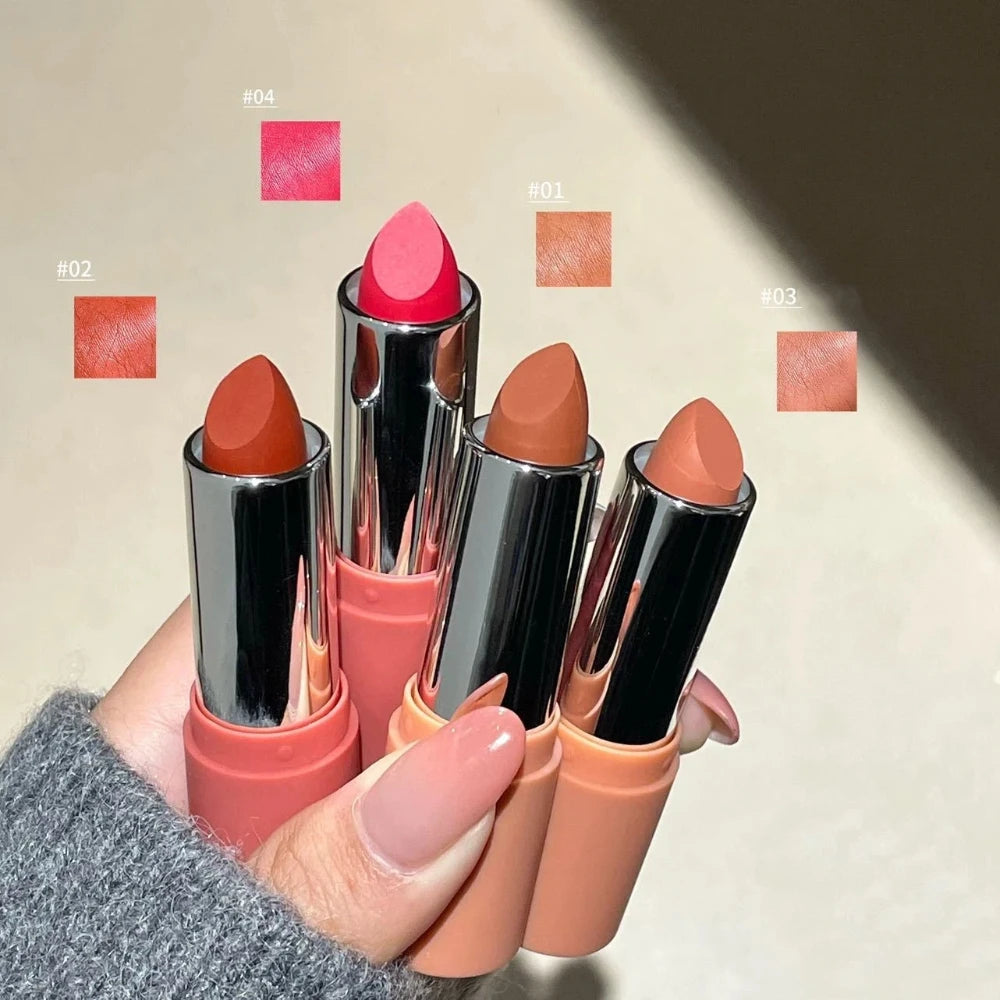 Rose Bean Paste Matte Lipstick – Waterproof Long-Lasting Lip Tint