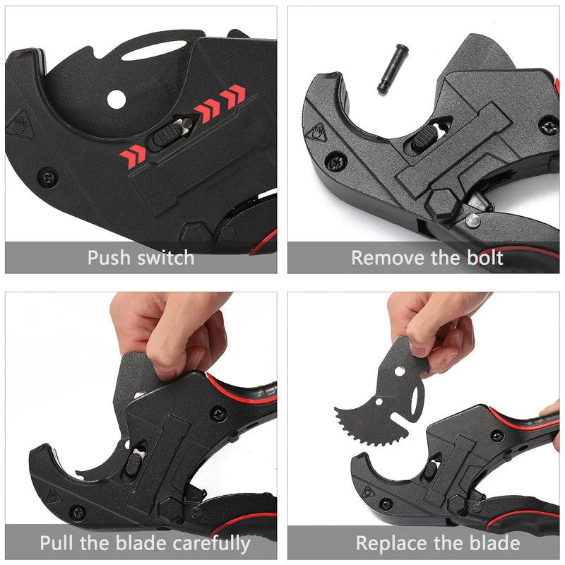 Ratchet Pipe Cutter 32–75mm | PVC PP PE Hose Hand Tool Peaceful Pleasures Health and Wellness