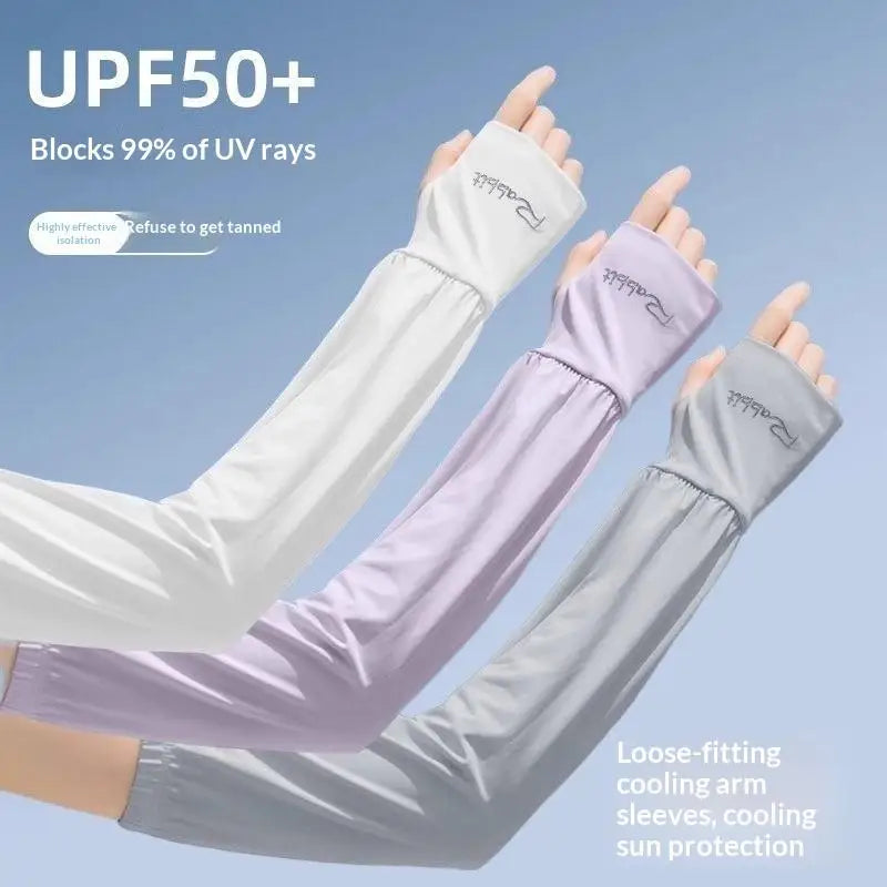 Women's UPF 50+ Ice Silk UV Sun Protection Arm Sleeves | Cooling