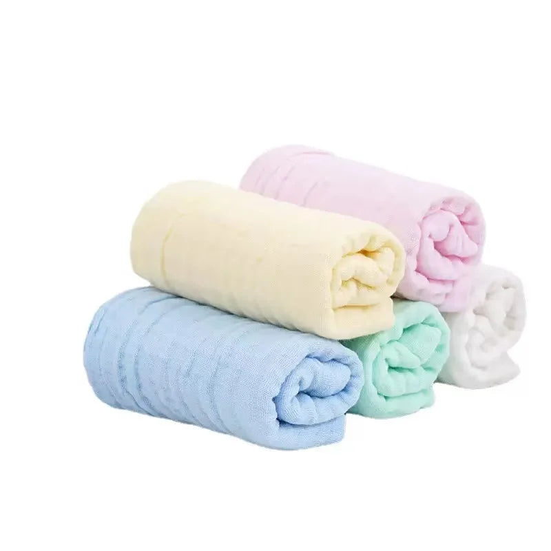 5-Pack Baby Muslin Washcloths | 6-Layer Soft Cotton Gauze Towels