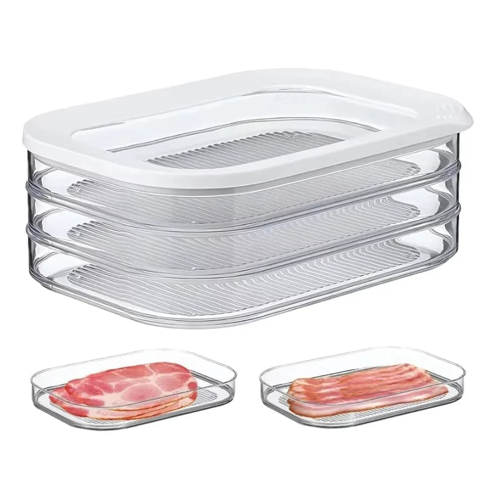 Stackable Meat & Deli Food Storage Containers with Lids