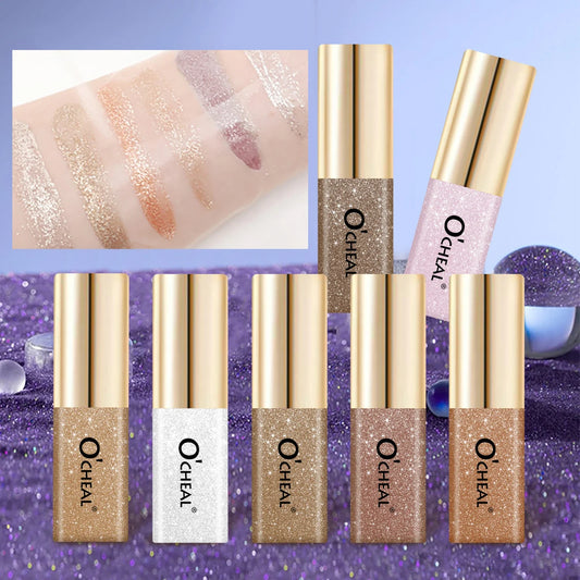 O'Cheal Glitter Liquid Eye Shadow – 7 Shades, Shimmer & Waterproof Liquid Eye Shadow Oasis Select