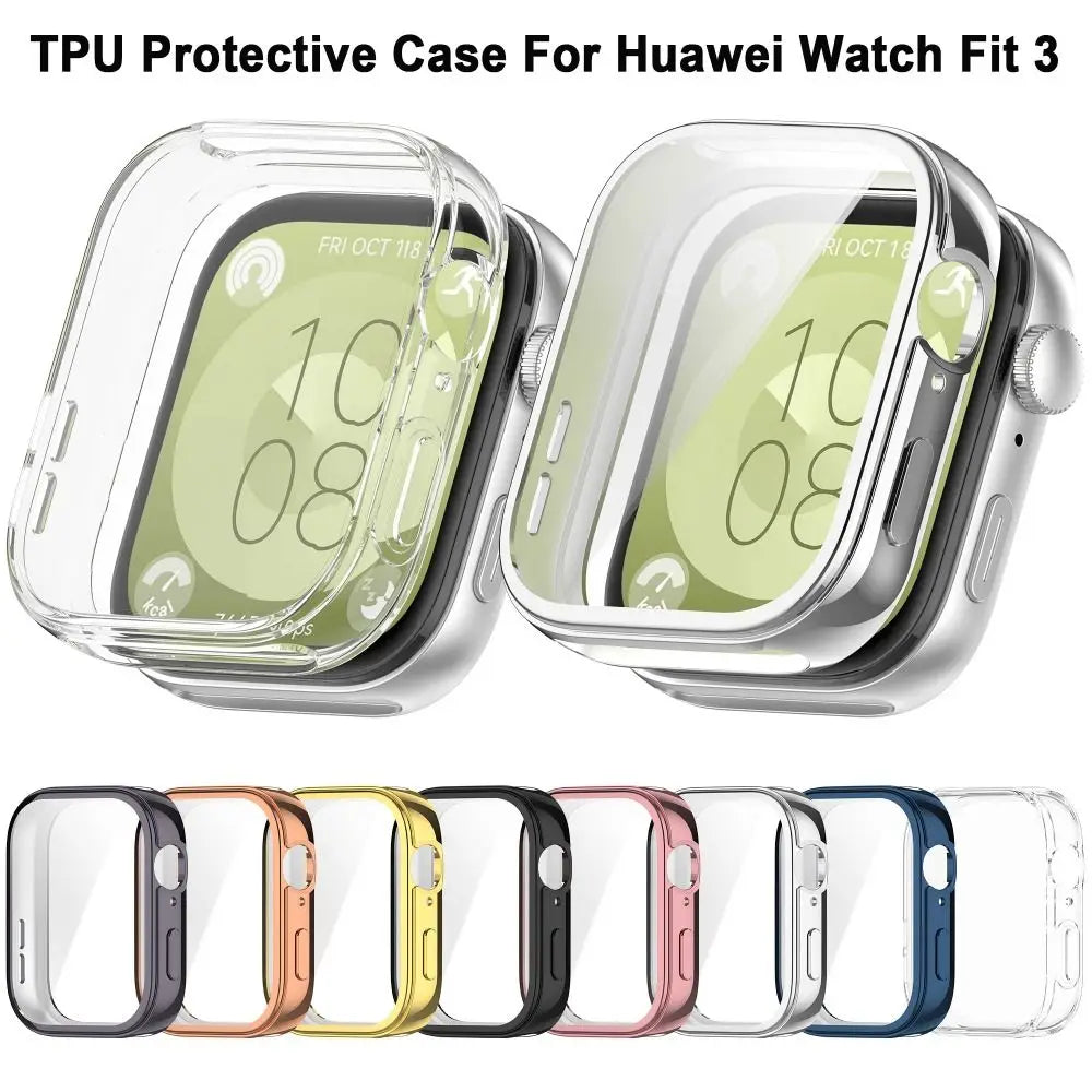 TPU Full Cover Case & Screen Protector for Huawei Watch Fit 3