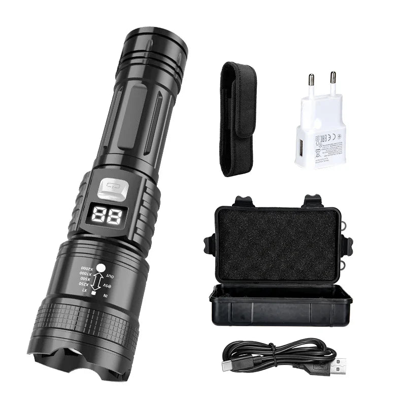 Zoomable LED Flashlight | Type-C Rechargeable, 3 Modes