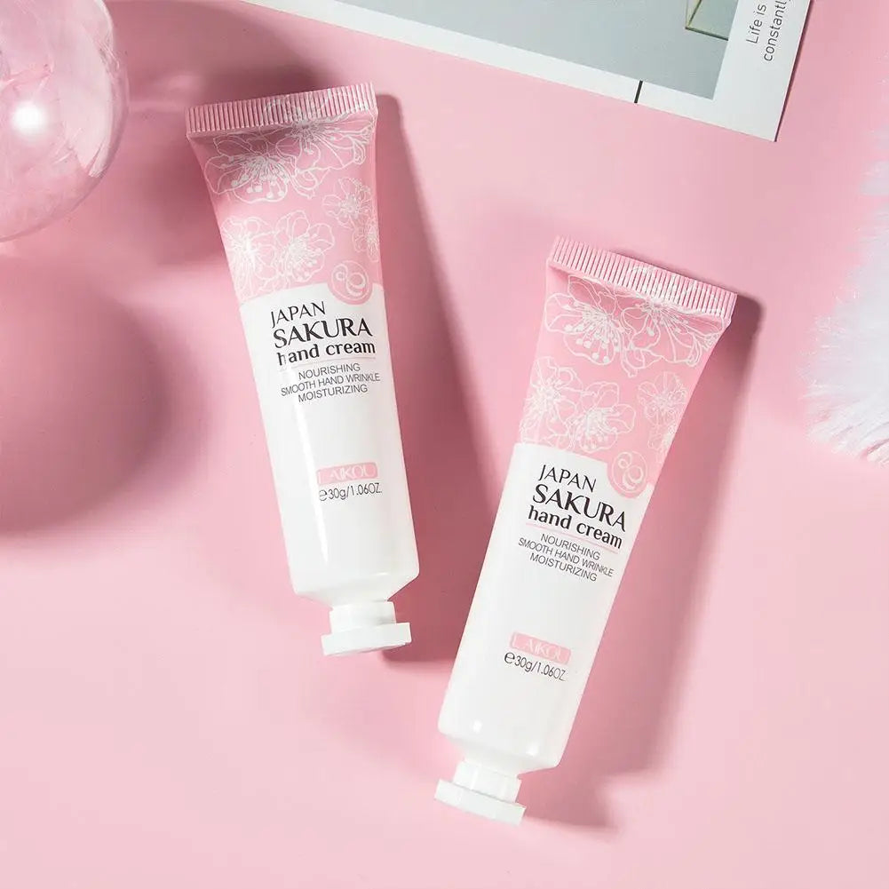 1/2/3pcs 30g Japan Sakura Hand Cream Moisturizing Anti-chapping Repair Soften Skin Hand Cream Winter Nourishing Skin Care Peaceful Pleasures Health and Wellness