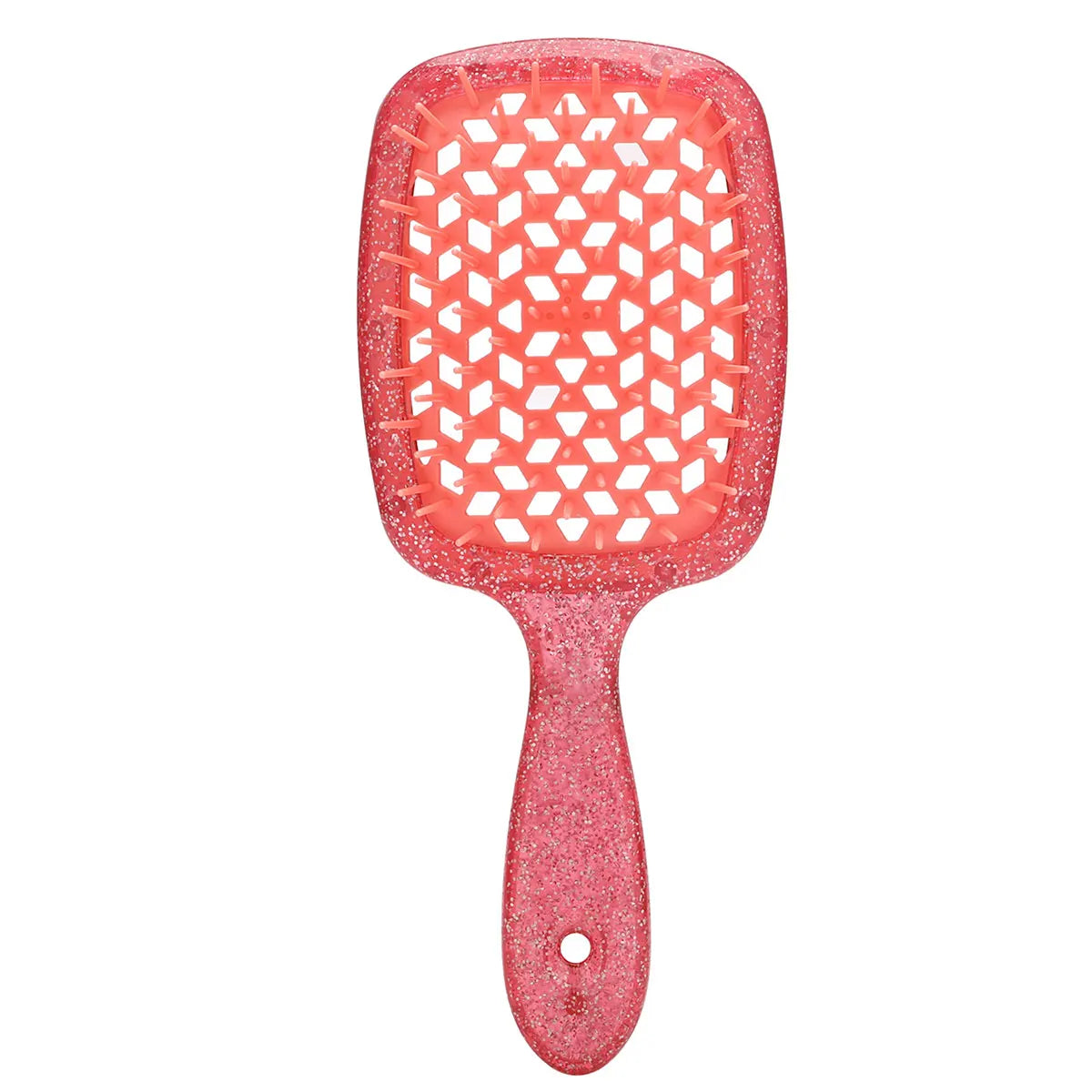 Hollow Out Air Cushion Comb Geometric Honeycomb Structure Anti-static Detangling Tangled Hair Brushes Barber Home Tools Supplies Peaceful Pleasures Health and Wellness Pink