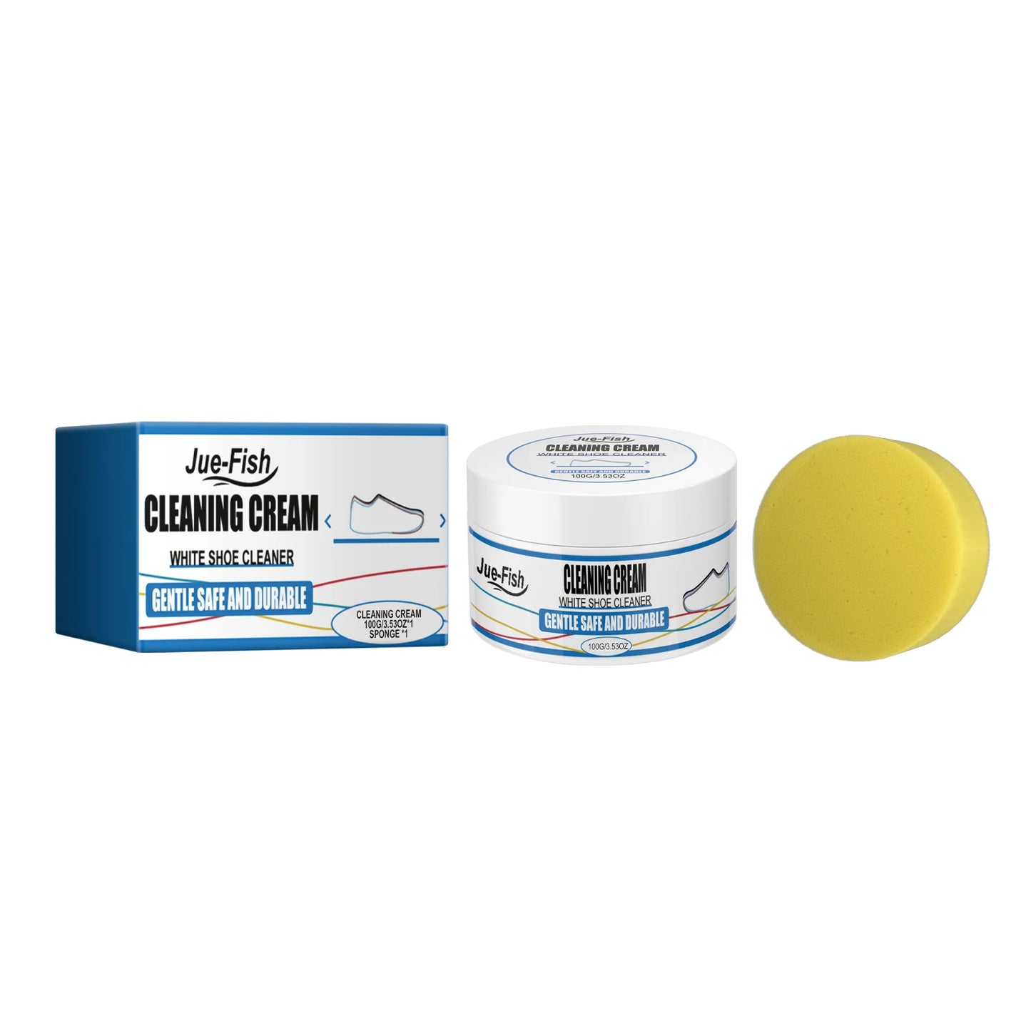 Jue-Fish Sneaker Cleaning Cream | Remove Yellow Edges & Stains