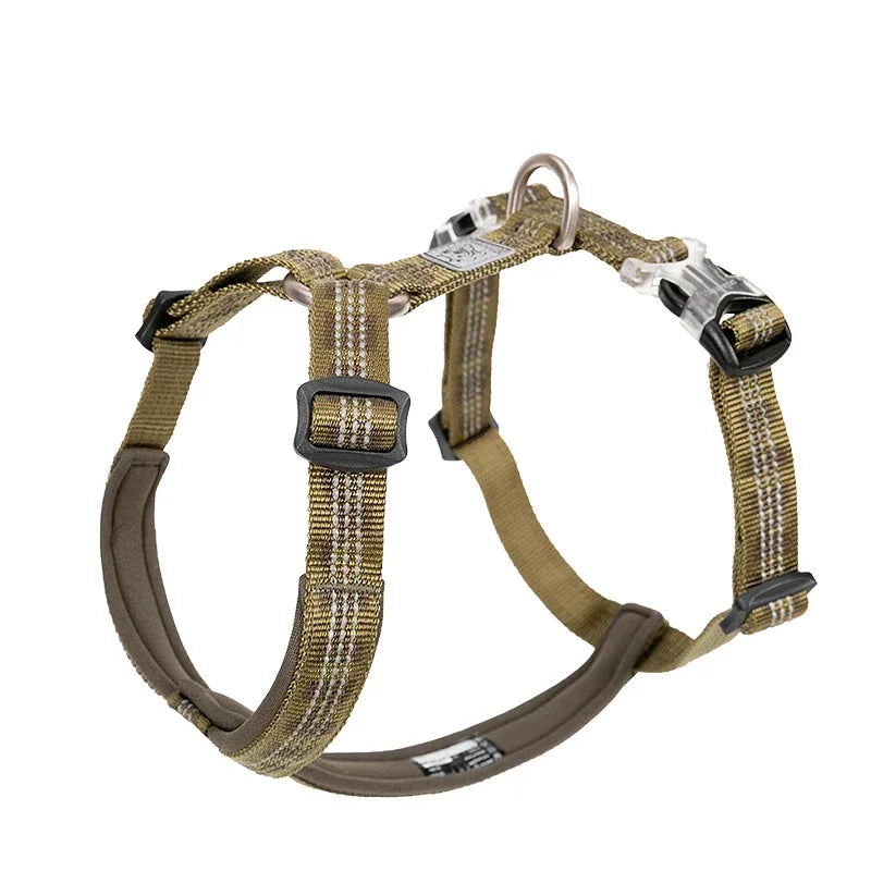TRUELOVE Pet Hairy Usag Premium Trail Runner No-Pull Dog Harness 3M Reflective Straps Dog Ultra Comfortable Cross Country YH1801 Peaceful Pleasures Health and Wellness Army Green Reflectiv chest-40-50CM China Mainland