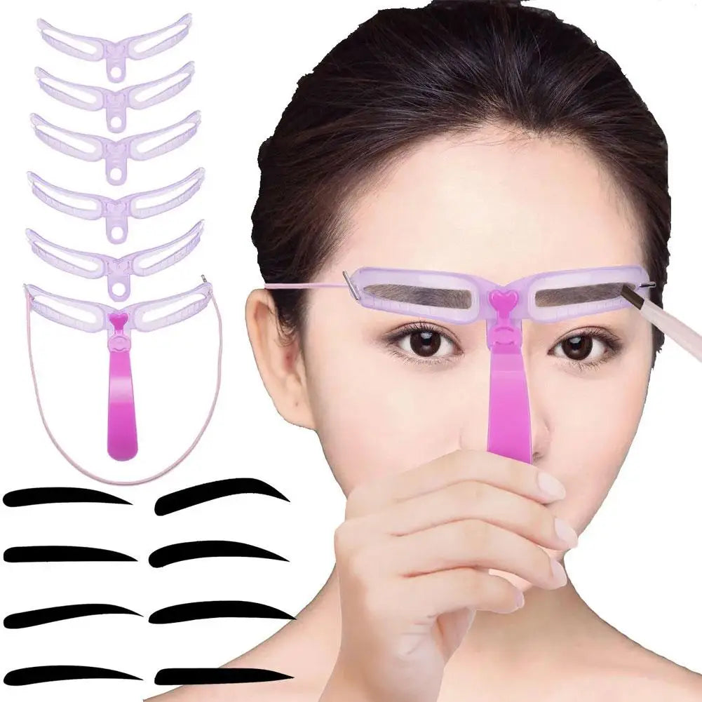 8-in-1 Reusable Eyebrow Stencil Shaping Template Kit